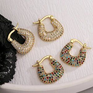 18K GOLD Geometric Earrings